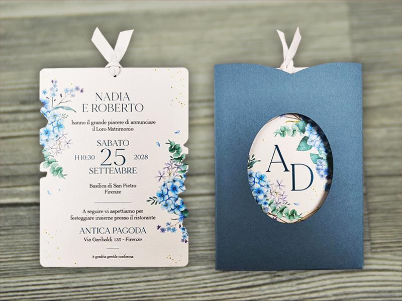 Partecipazione di Matrimonio   ORTENSIE